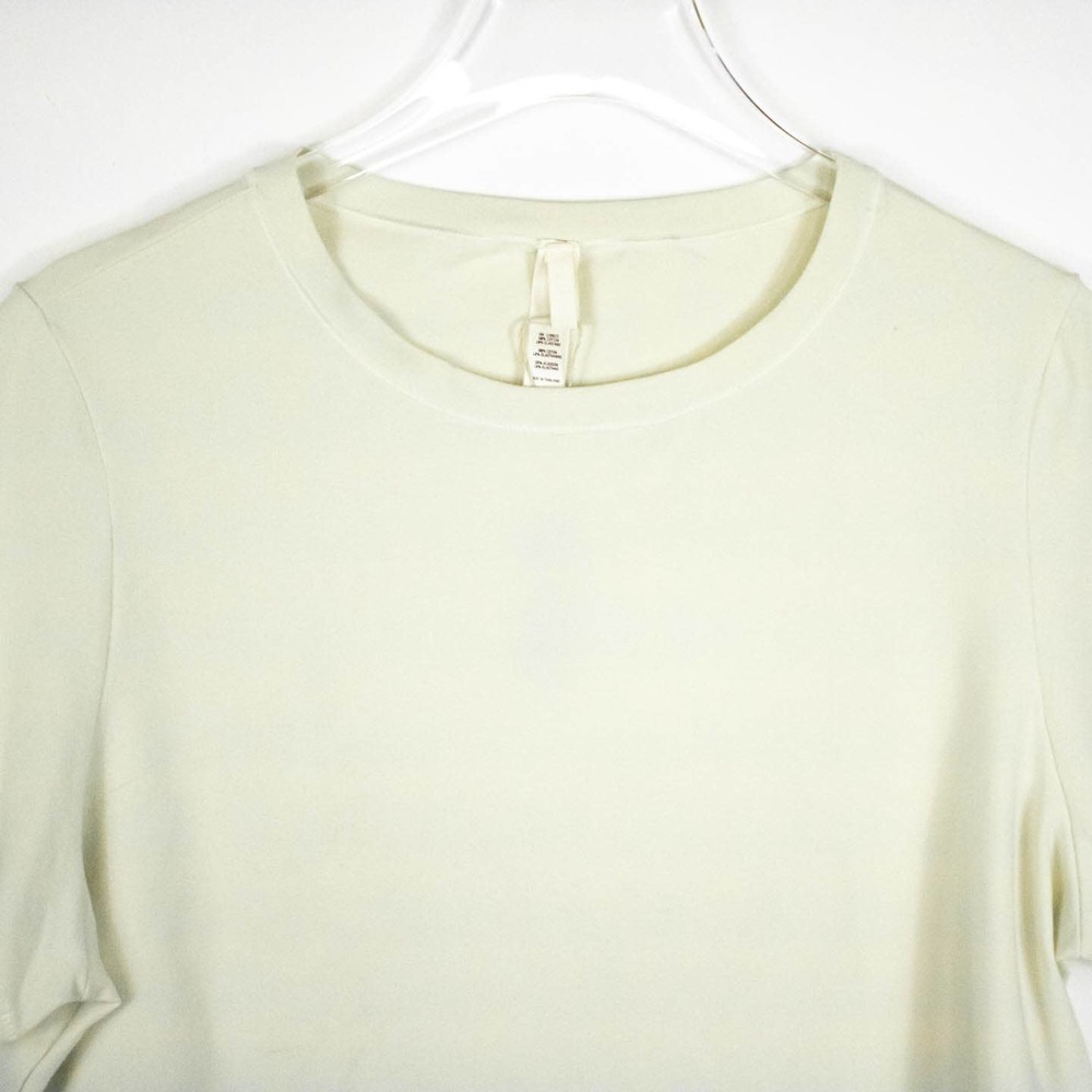SKIMS Cream White Short Sleeve T Shirt Crop Top Plus 4XL Lounge Activewear - Picture 2 of 6